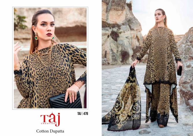 Taj Series 478 To 480 Wholesale Cotton Pakistani Suits Suppliers in India
